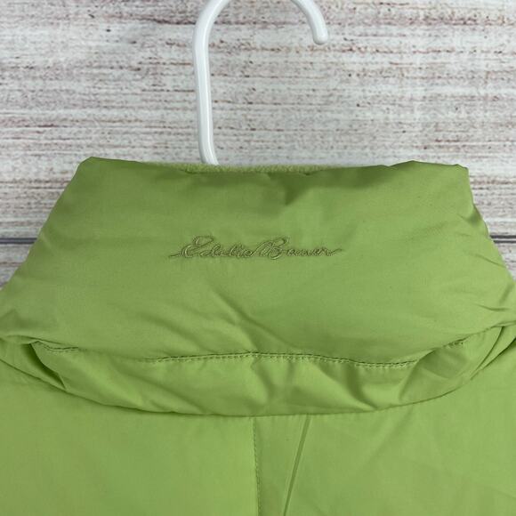 Eddie Bauer Premium Goose Down 700 Fill Power Puffer Vest Women's Medium Green - Picture 3 of 13
